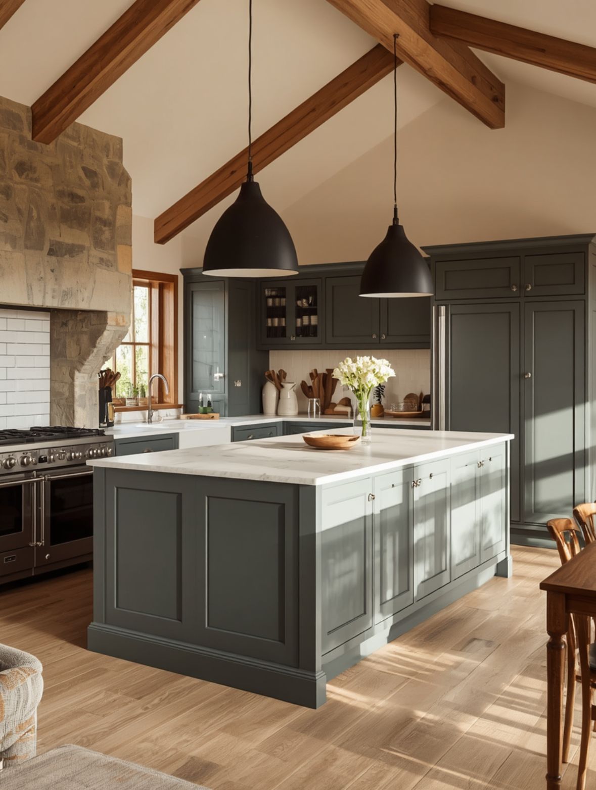 New kitchen renovated in large house