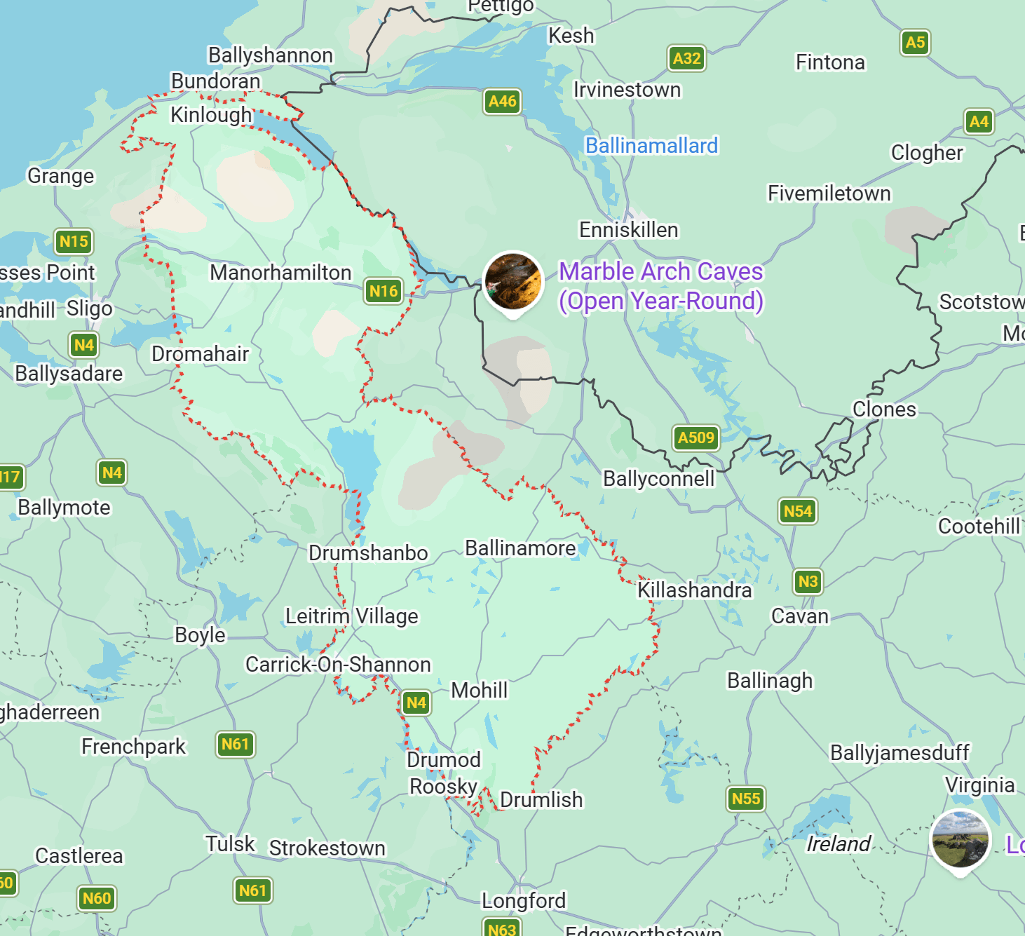 Leitrim map