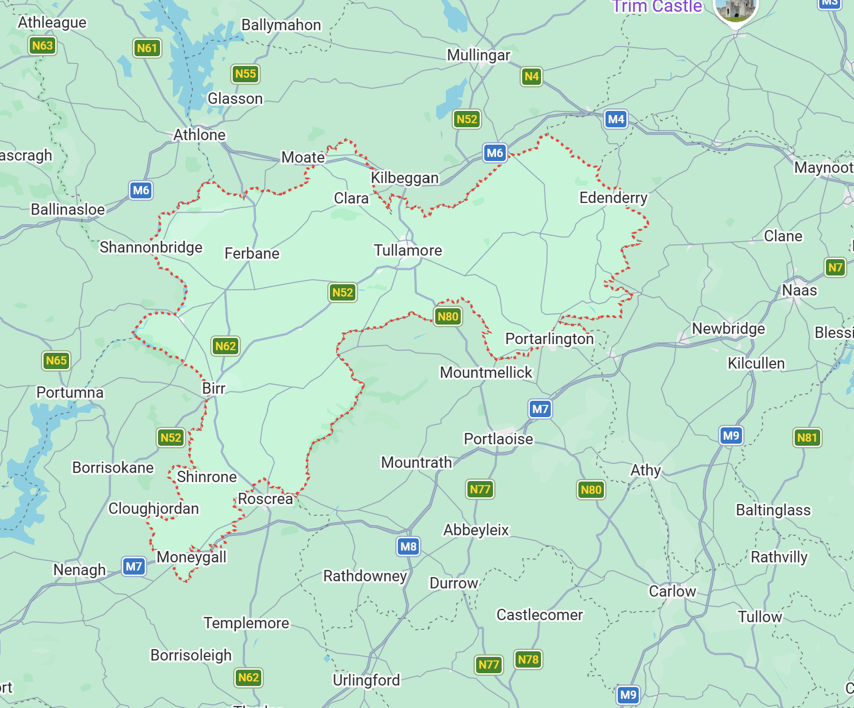 Offaly map