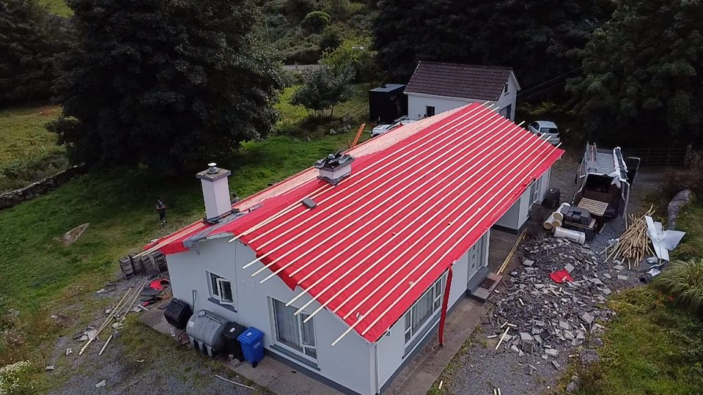 new roof installed on a house